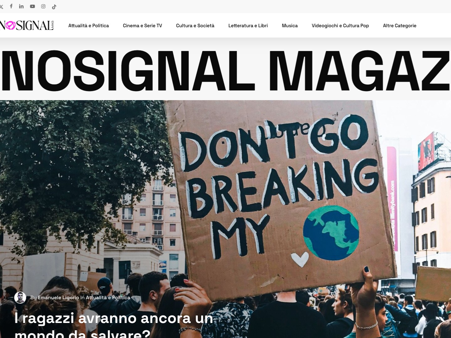 NoSignal Magazine — Associazione Culturale NoSignal ETS